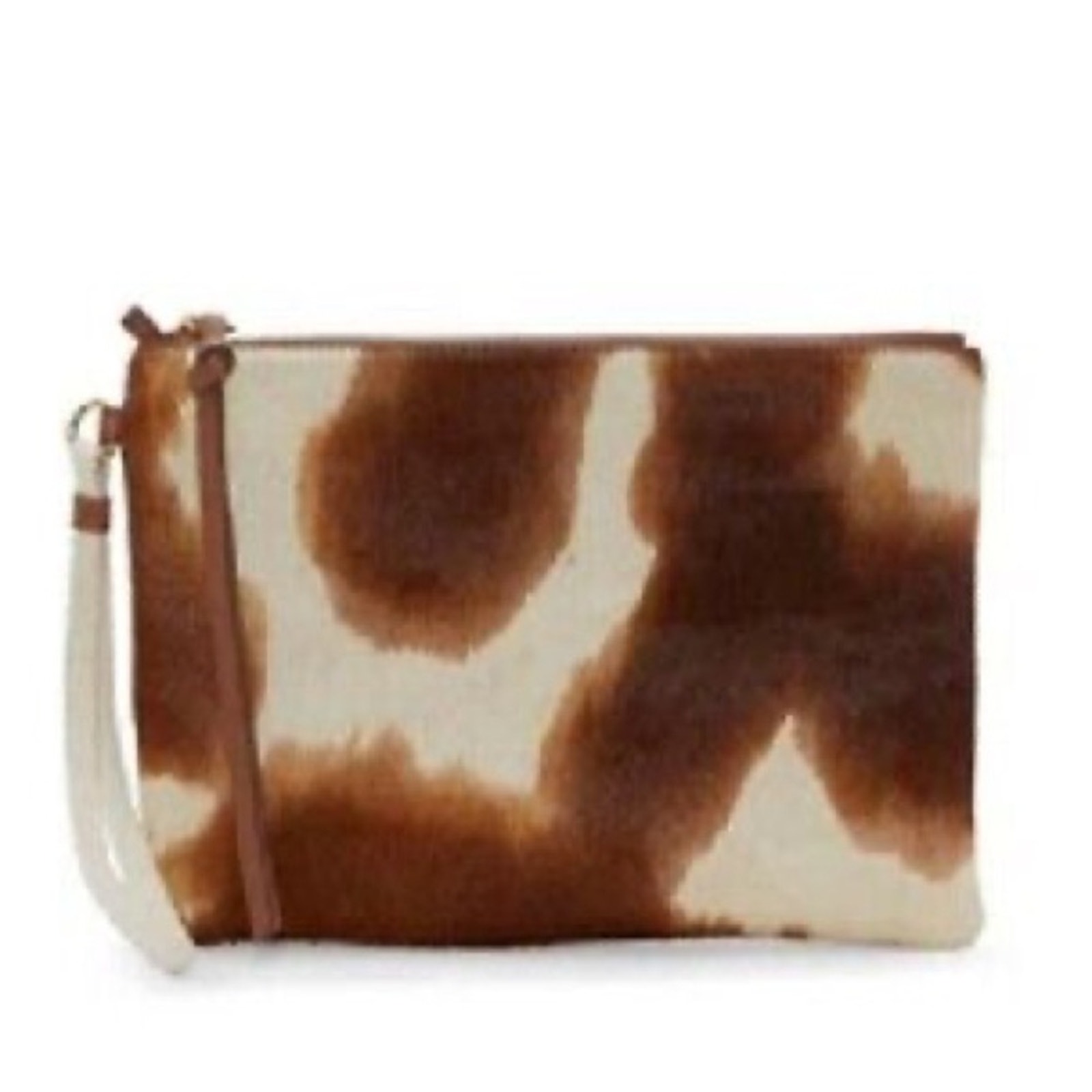 Lucky Brand Genuine Calf Hair Leather Wristlet Clutch Bag NWOT