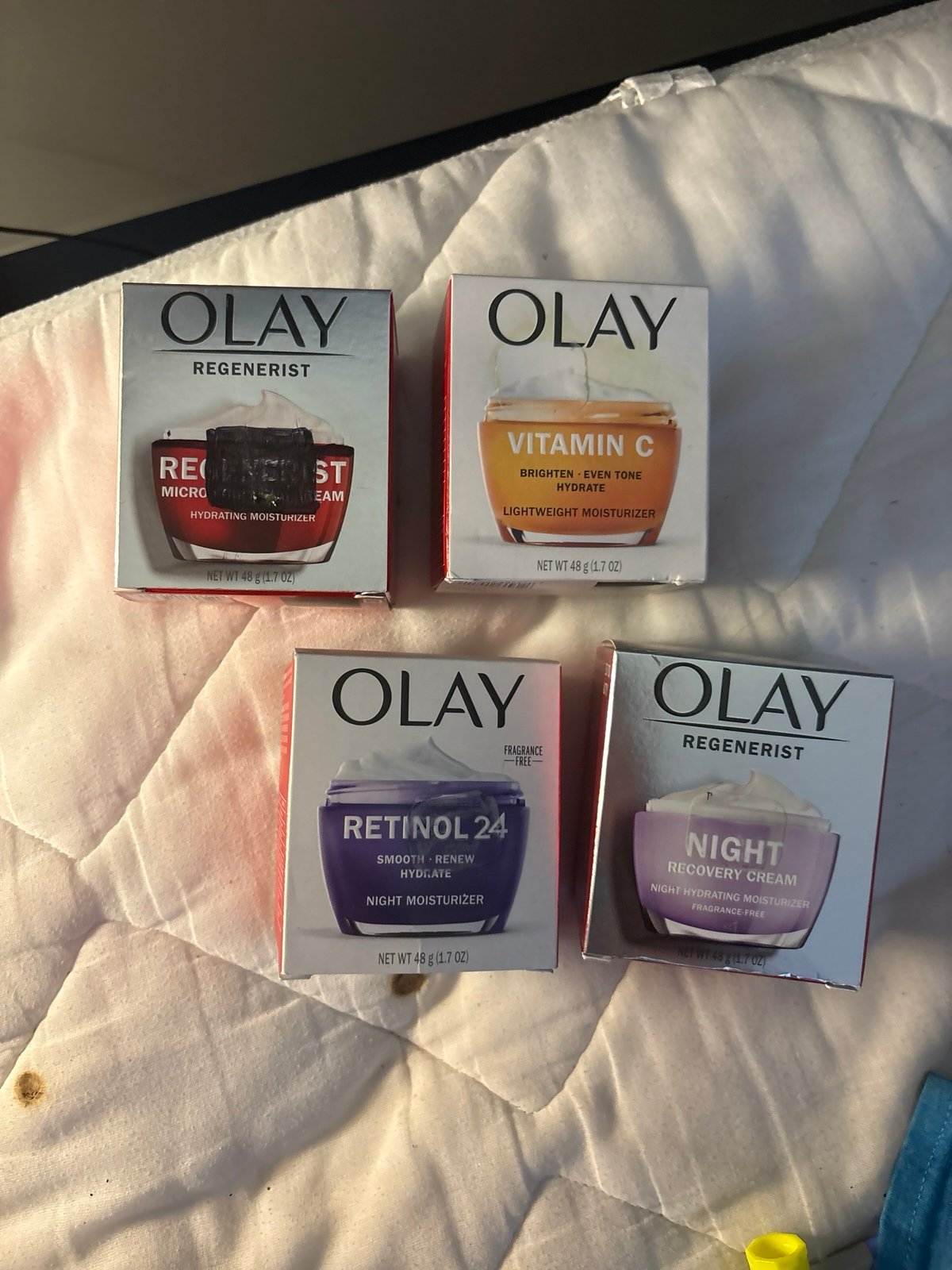 LOT OF 4! OLAY FACIAL PRODUCTS VALUED @ 160+ NWT NIB