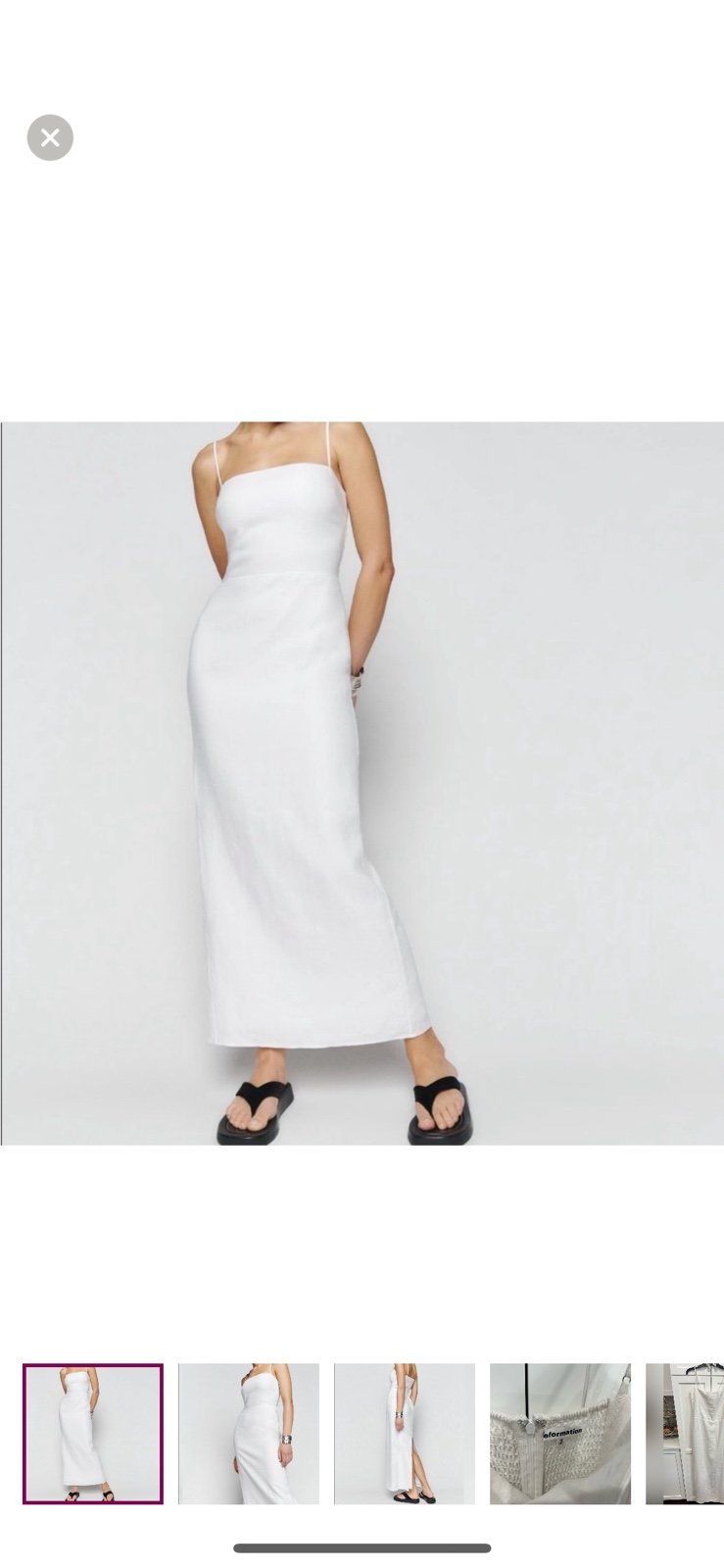 Reformation NWOT Frankie Linen Dress