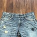 Edwin 503 Blue Trip Ripped Raw Hem Men’s Jean Shorts