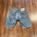 Edwin 503 Blue Trip Ripped Raw Hem Men’s Jean Shorts