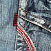 Edwin 503 Blue Trip Ripped Raw Hem Men’s Jean Shorts
