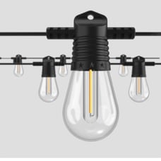 50Ft LED Outdoor String Lights, Shatterproof IP65 S14 (Maximum 918Ft) Outdoor