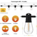 50Ft LED Outdoor String Lights, Shatterproof IP65 S14 (Maximum 918Ft) Outdoor