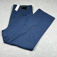 Banana Republic Pants Mens Size 36 Blue Linen Blend Relaxed Fit Straight Leg