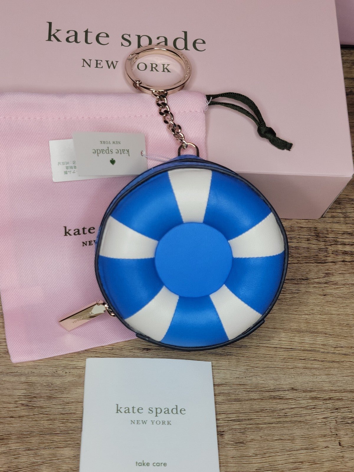 Nwt Kate Spade Pool Float Key Ring Coin Purse
