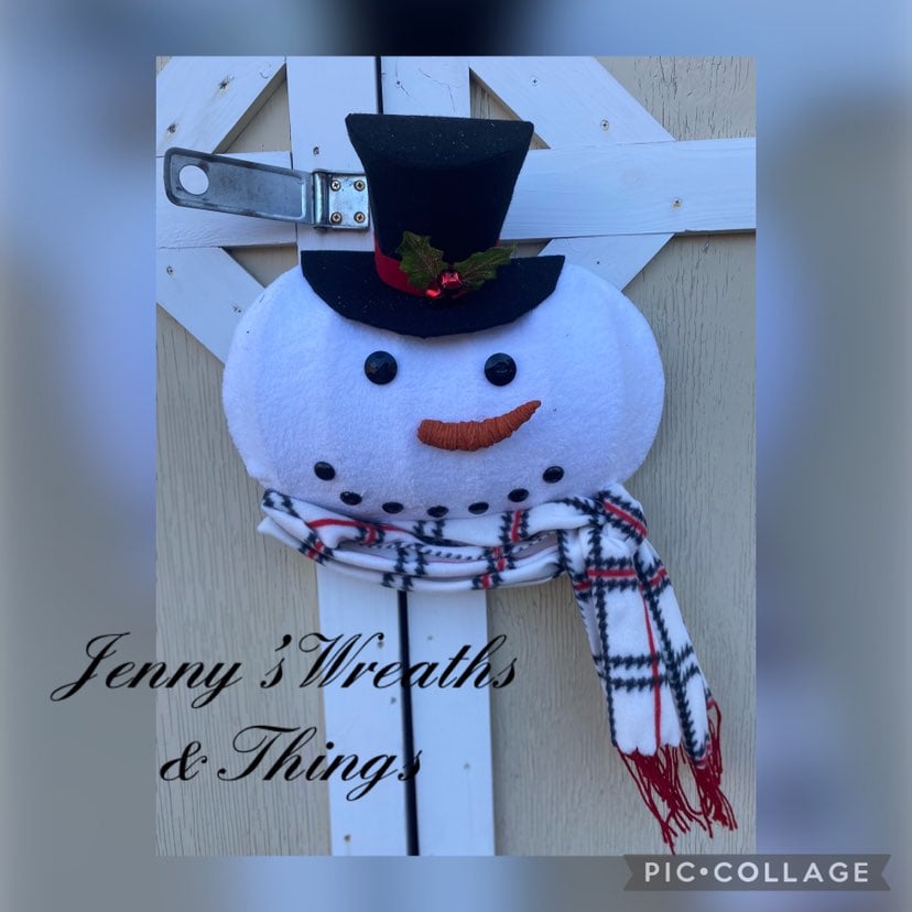 Snowman door hanger