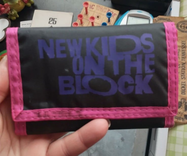 Vintage 1991 new kids on the block Velcro wallet was never used