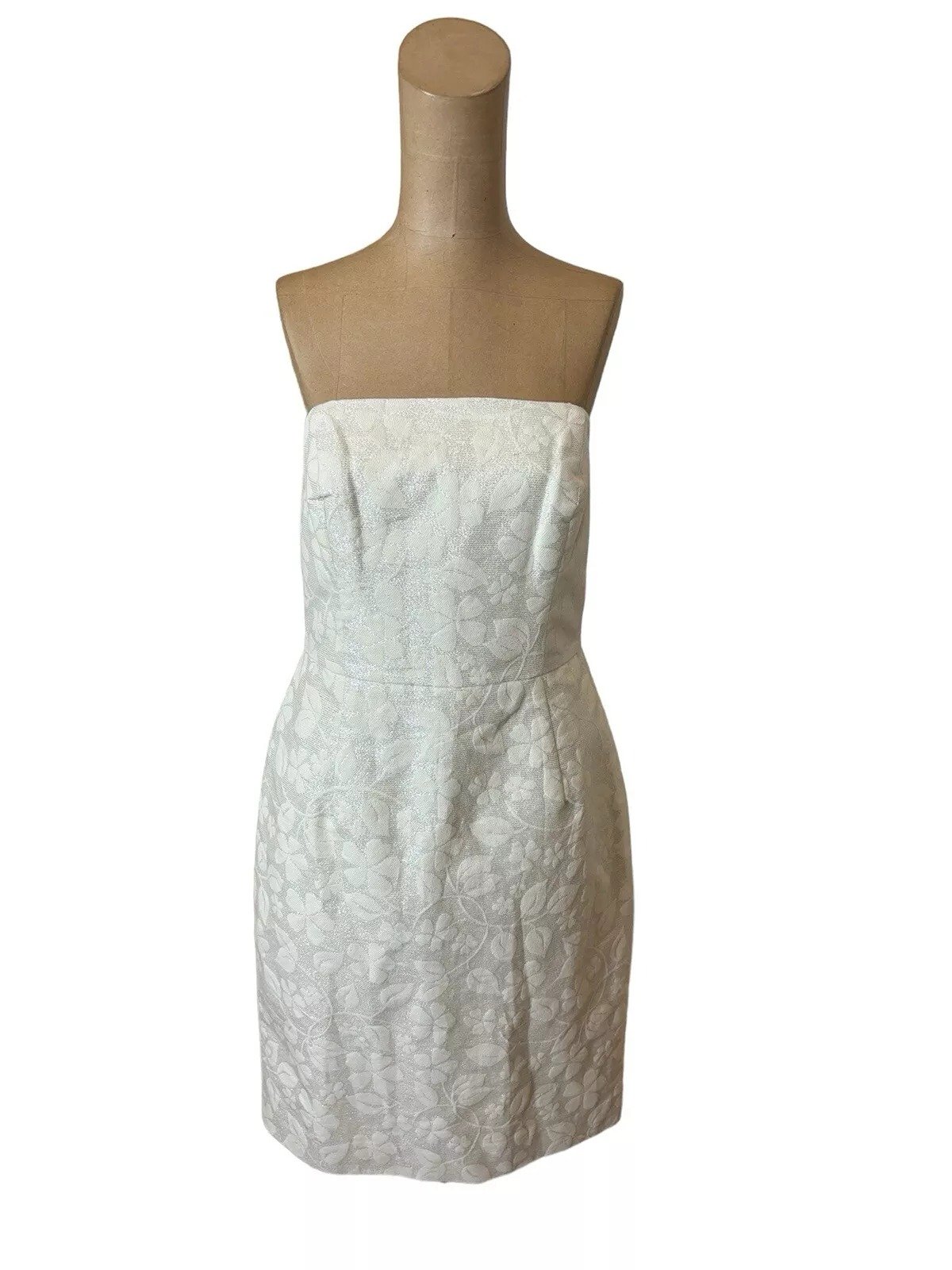 NWT! Lilly Pulitzer Allegra Dress Cameo White Jacquard Size 12 Sleeveless Bridal