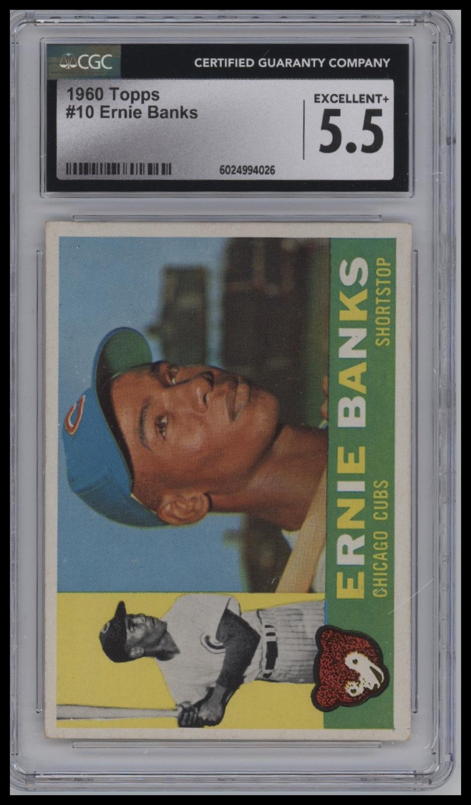 1960 Topps #10 Ernie Banks CGC 5.5