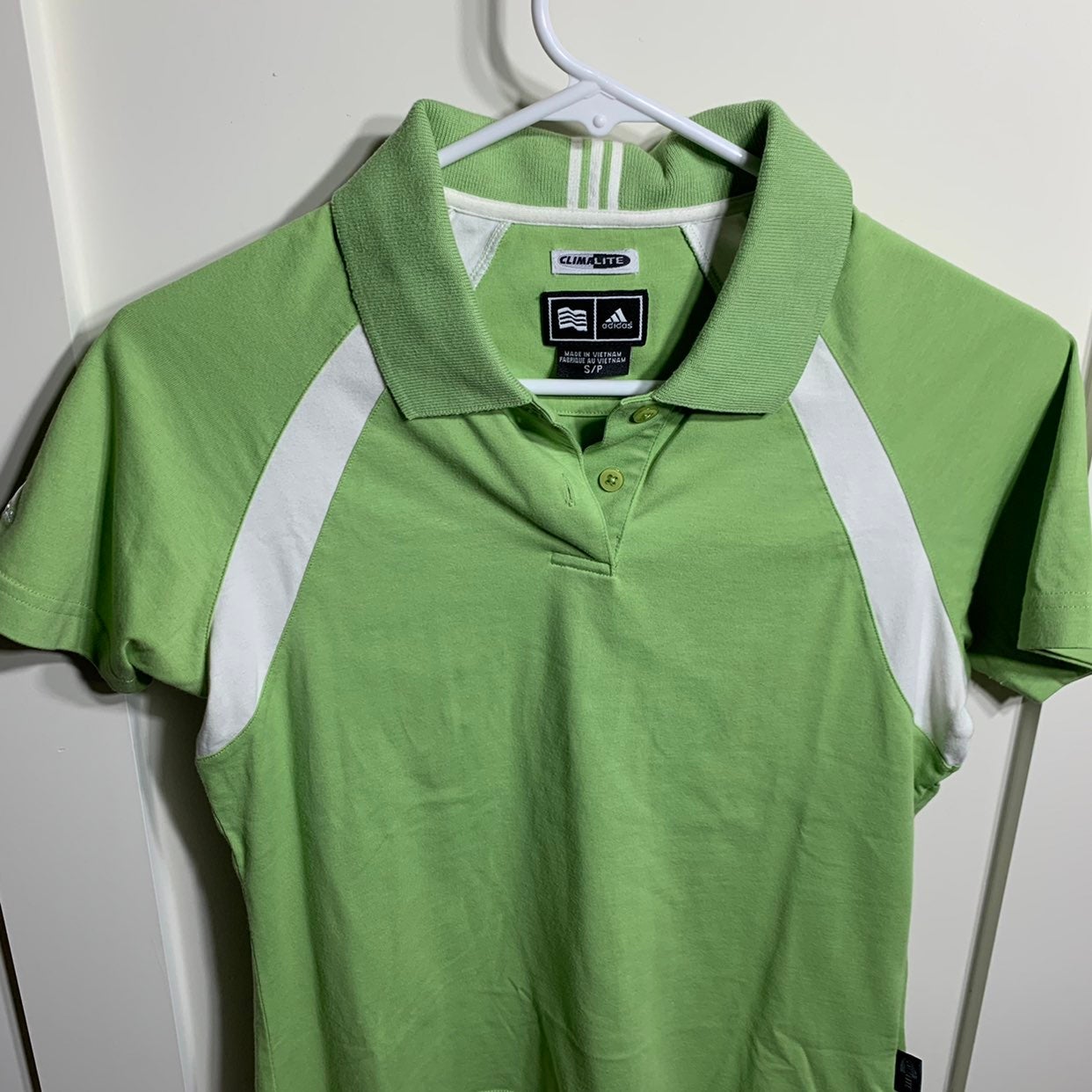 Adidas Climalite Polo Shirt, Lime Green, S