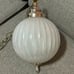 Vintage Mid-Century White Glass Globe Hanging Ceiling Light Swag Lamp Orb