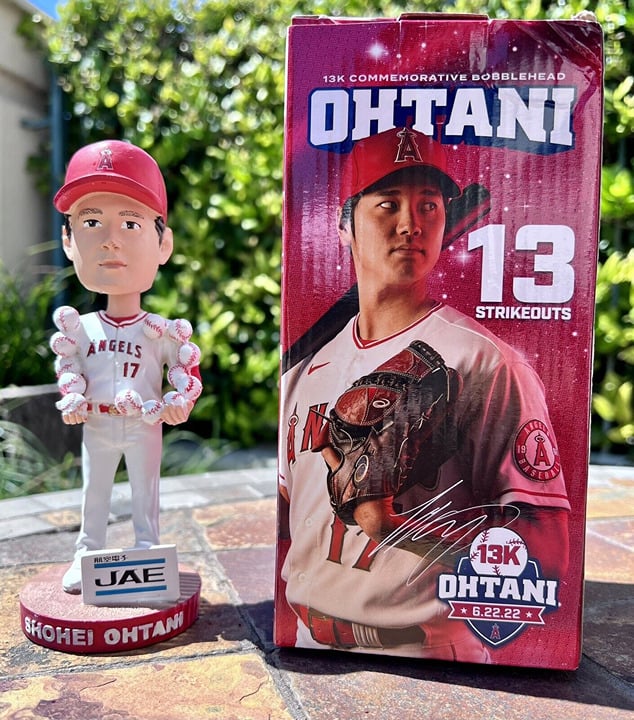 Shohei Ohtani Bobblehead 13 K STRIKEOUTS 4/8/23 SGA Los Angeles Angels