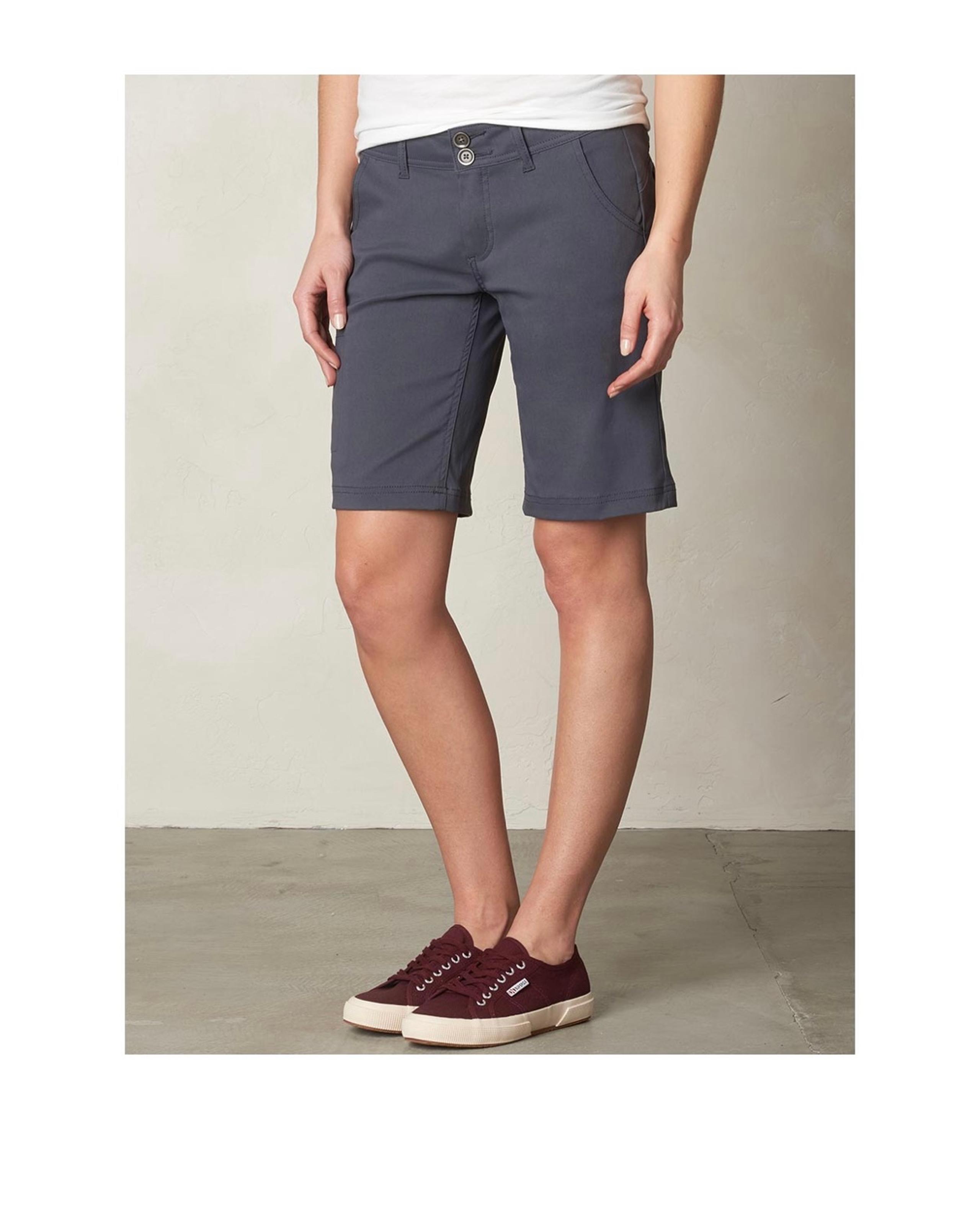 prAna Women's Halle Short Size 2 Gray Outdoor Hiking Bermuda 10” Inseam