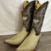 El General Cowboy boots new Size 8 Exotic leather Crocodile New With Tag Ivory