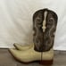 El General Cowboy boots new Size 8 Exotic leather Crocodile New With Tag Ivory