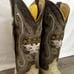 El General Cowboy boots new Size 8 Exotic leather Crocodile New With Tag Ivory