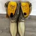 El General Cowboy boots new Size 8 Exotic leather Crocodile New With Tag Ivory