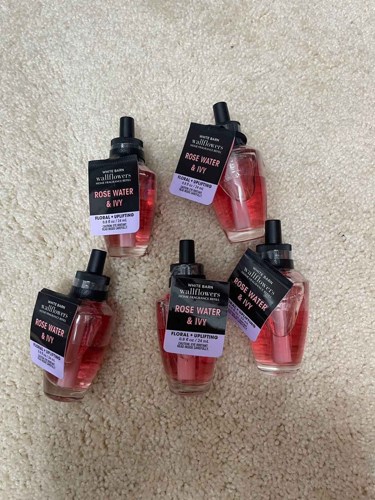 NEW NWT 5 Bath & Body Works Refills-Rose Water & Ivy