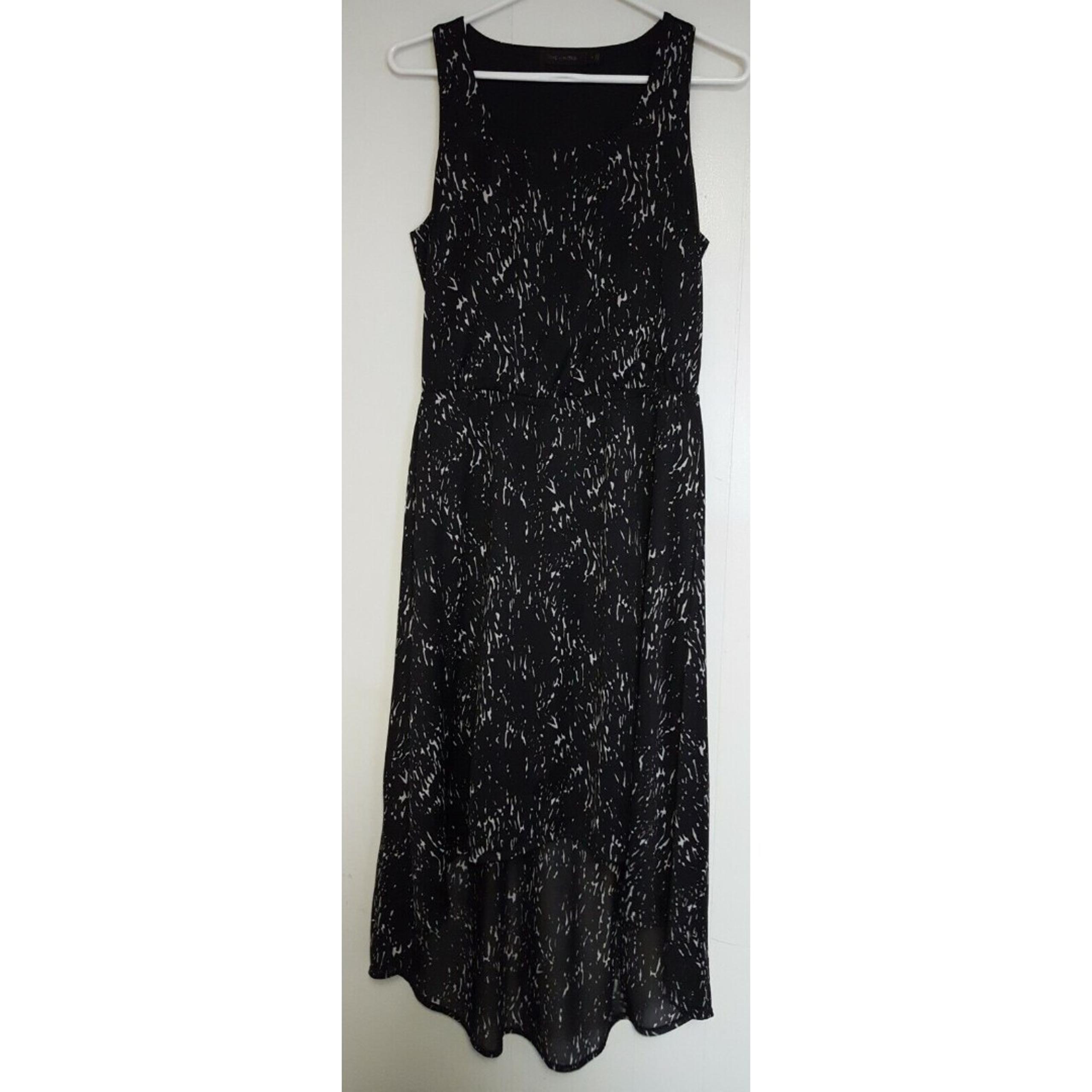 The Limited Womens Dress Size Small Long Maxi Black White Sleeveless High Low