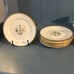 Canonsburg The Hallmark Magnolia 22 Kt. Gold Trim Set Of 9 Dessert Plate 6”