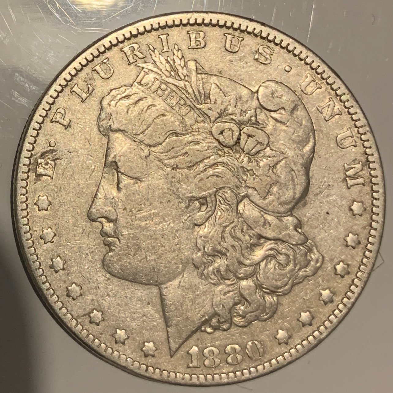 #D1077 Morgan 1880 Silver Dollar