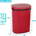 NEW 13 Gallon 50L Touch Free Automatic Stainless Steel Trash Can Garbage Can