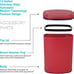 NEW 13 Gallon 50L Touch Free Automatic Stainless Steel Trash Can Garbage Can