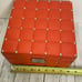 Global Views Begonia Faux-Leather Box Home Decor Jewelry Storage Orange #9.09537