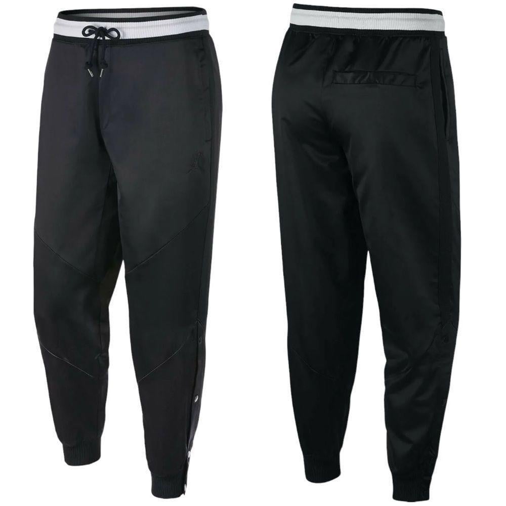 Nike Air Jordan Sport DNA Mens Tearaway Sweatpants Satin Black L AT9824 010