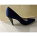Matteo PITTI Italian Satin Pumps Shoes cone heel navy blue pointed new evening
