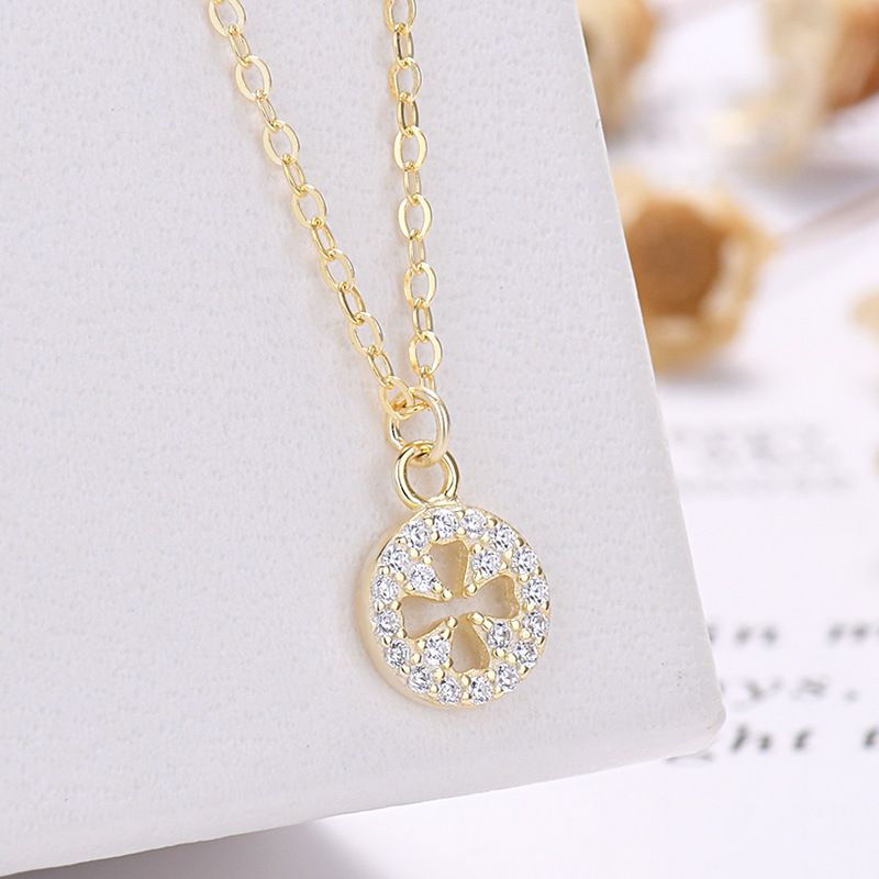 European and American cross-border 14k gold personalised light luxury round four
