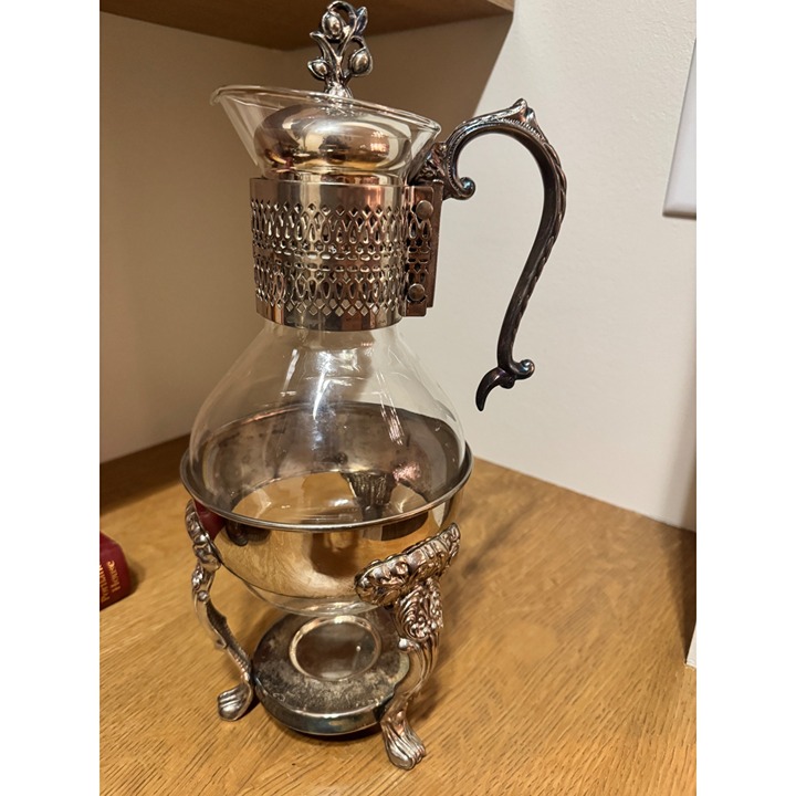 Vintage Leonard Silverplate Coffee Carafe with Stand