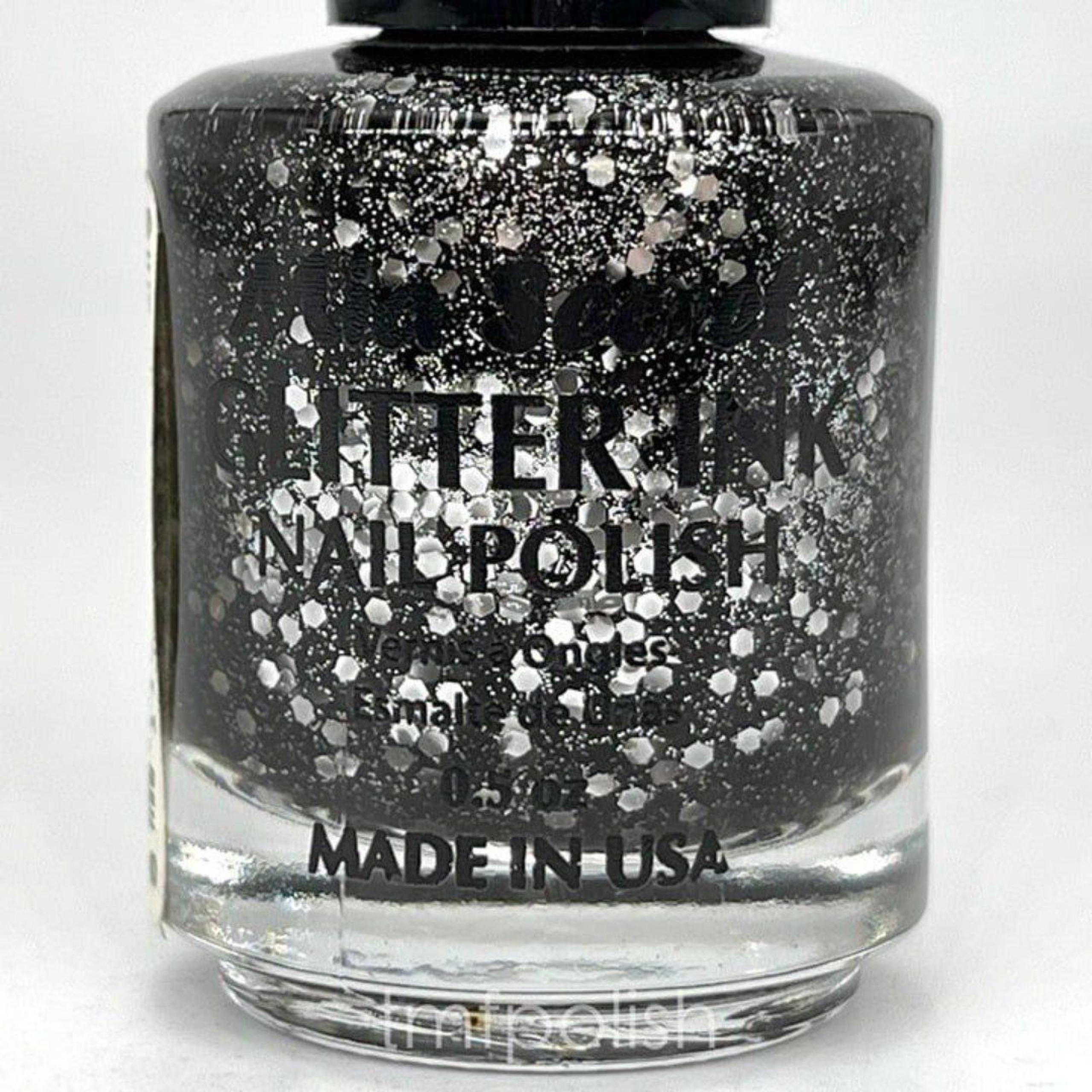 New Mia Secret Nail Polish - Black Glitter