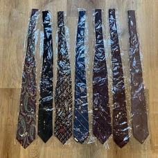 Set Of 7 Christian Dior Mens Ties Assorted Patterns & Colors Classic Design Form