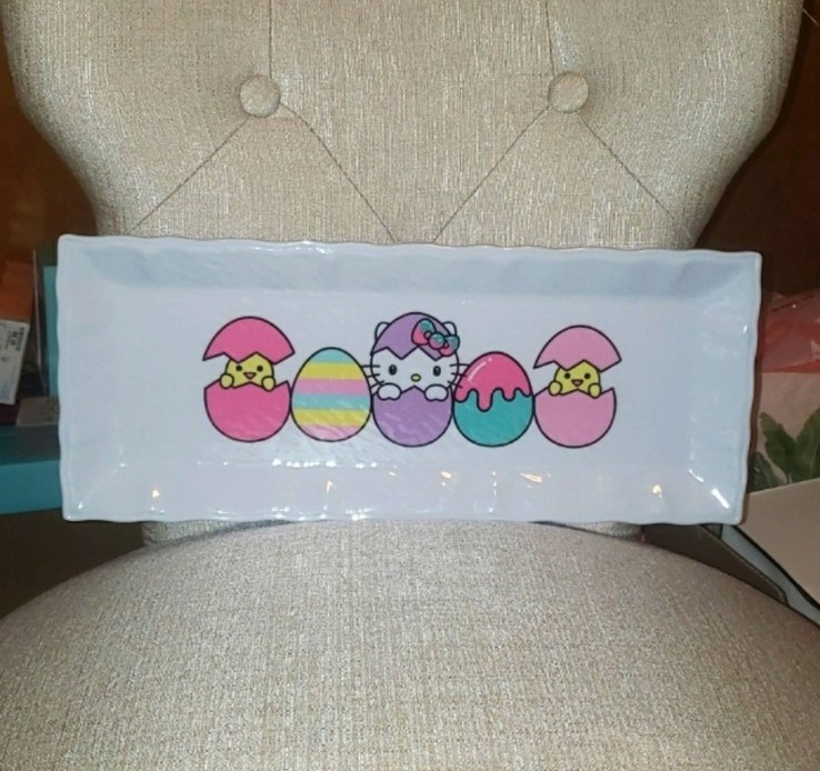 Hello kitty Easter platter