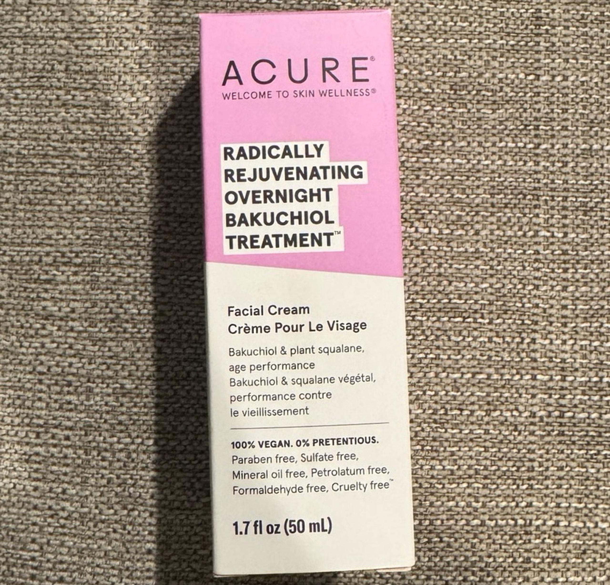 Acure Radically Rejuvenating Overnight Bakuchiol Treatment 1.7 fl oz