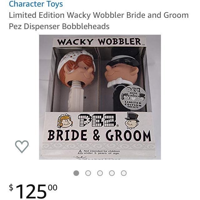 Funko Pez Wacky Wobbler Bride & Groom Bobble Heads w/box 4.5