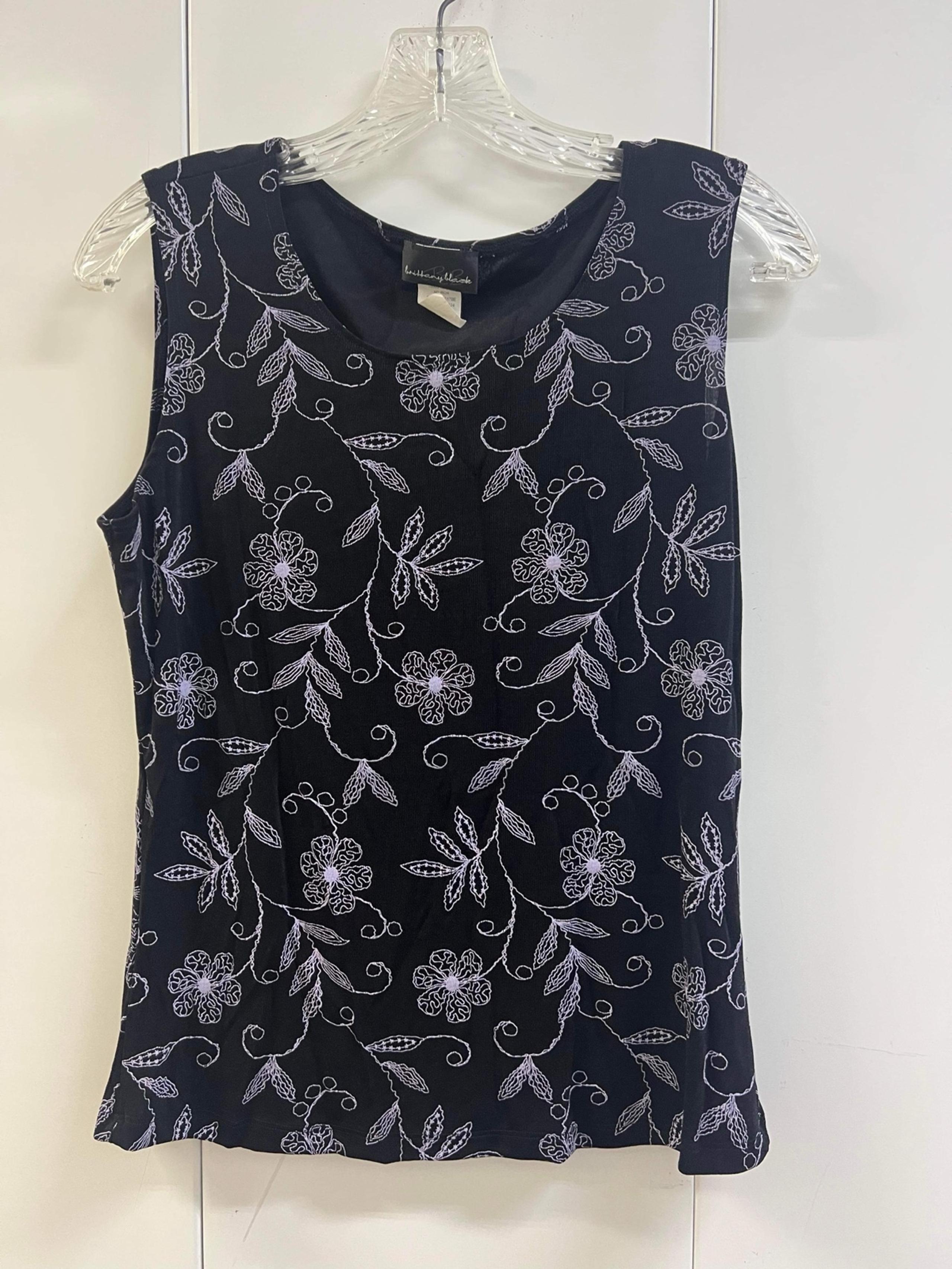 Like New Brittany Black Form Fitting Sleeveless Blouse