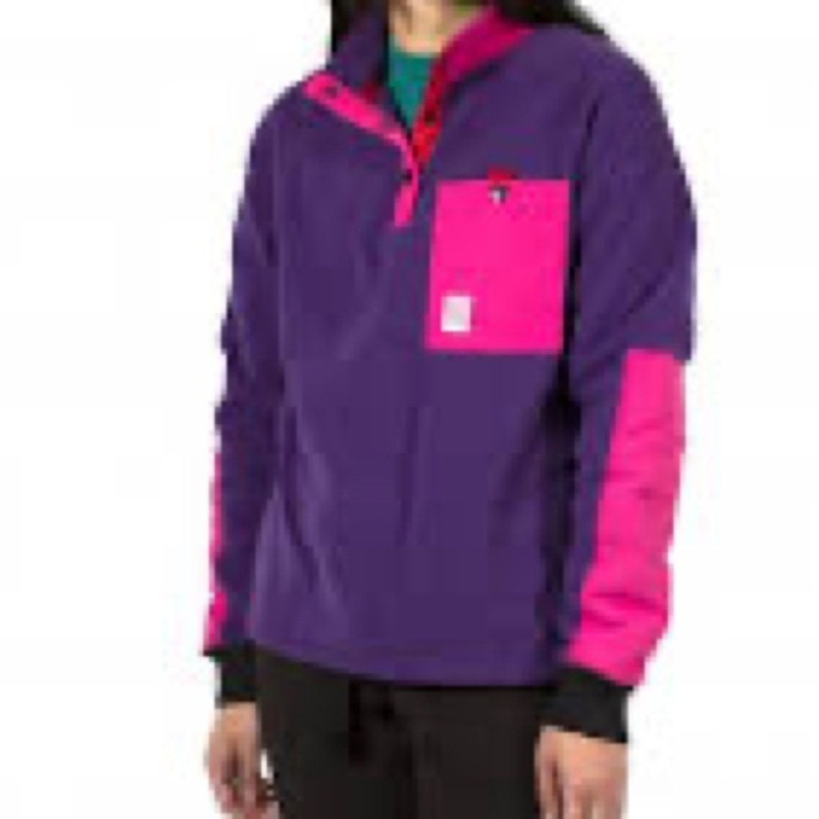 Topo Design Mountain Fleece Purple Pink Size XL