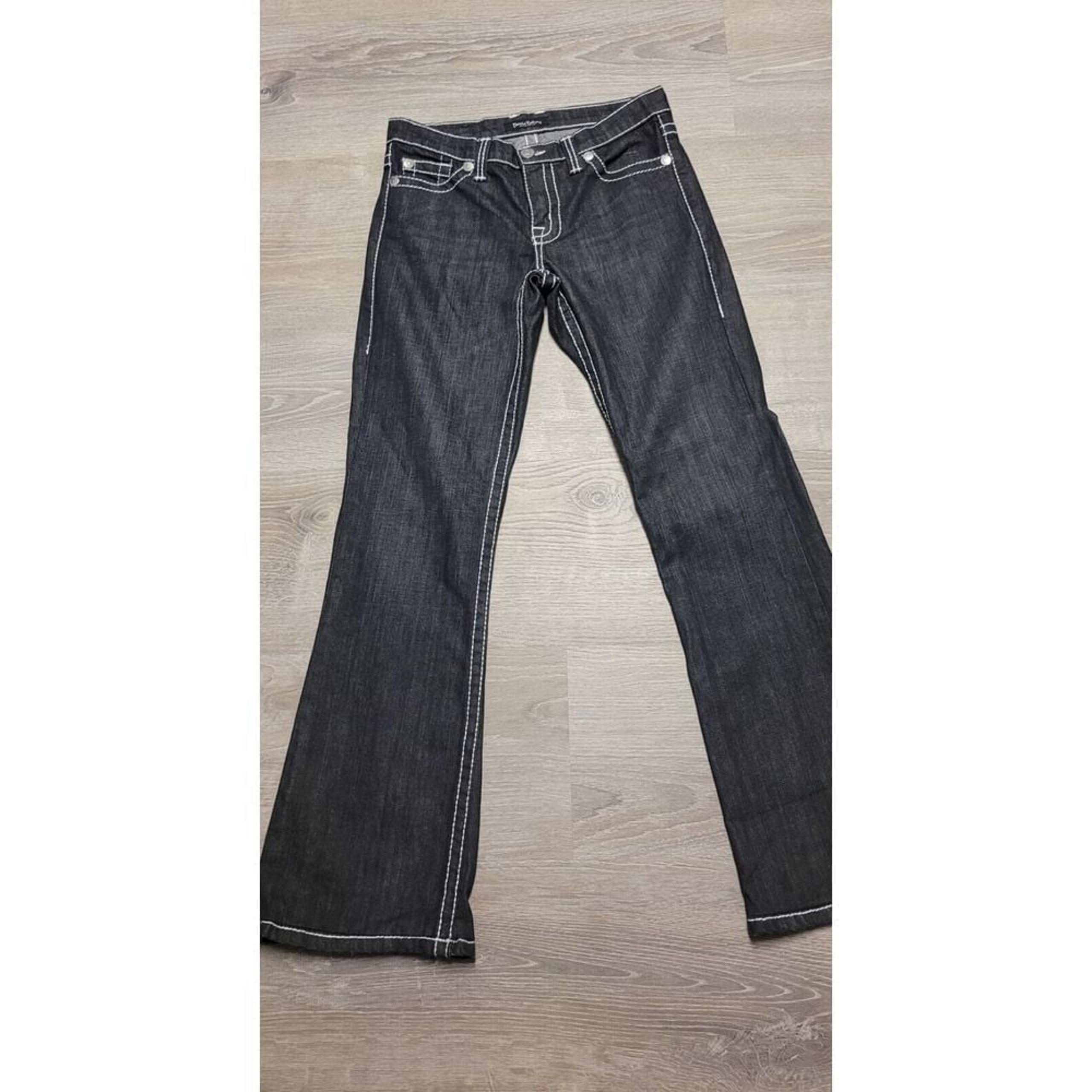 David Kahn Black Denim Jeans With White Stitching Size 28