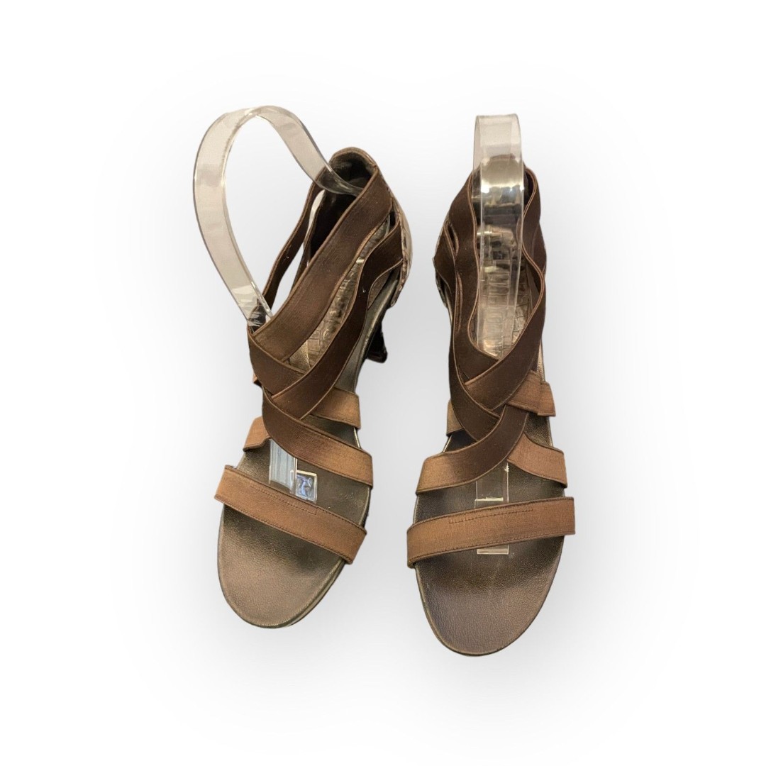 Donald J Pliner Cross Strap Sandal Brown Women's 8.5