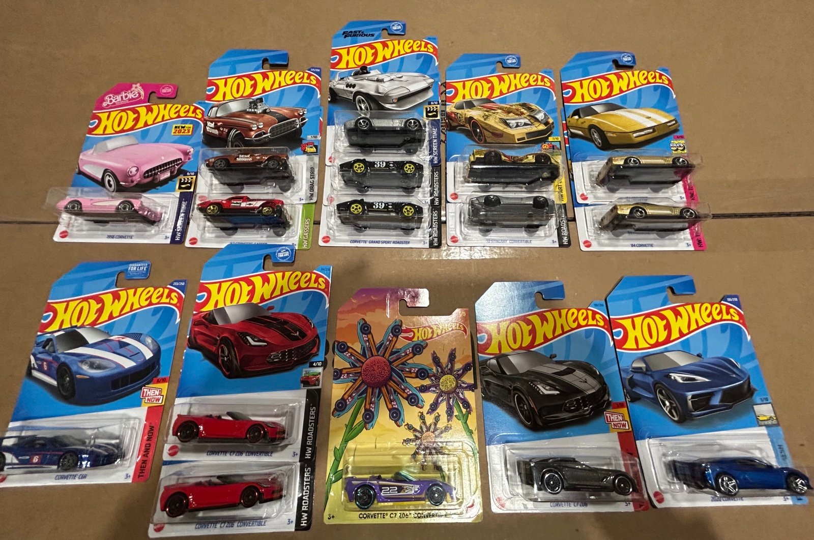 Corvette Hot Wheels Lot. Some Duplicates And Chase Variants. Die Cast Variety