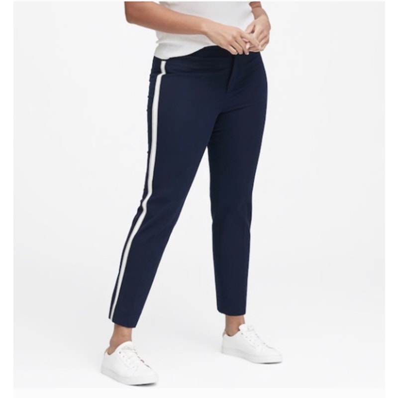 BANANA REPUBLIC Navy Side Stripe Sloan Pant 445688 // 0