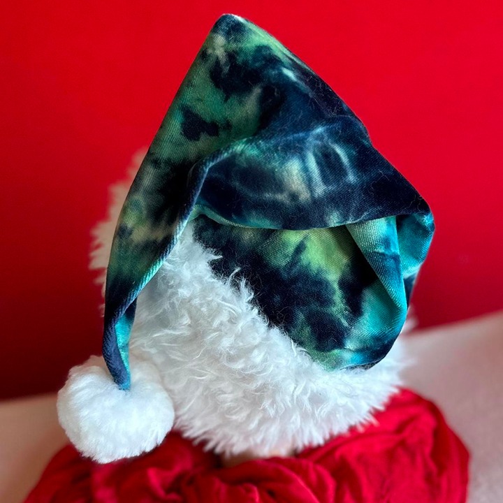 Handcrafted Tie-Dye Santa Hat