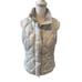 Eddie Bauer Puffer Vest Down Fill White Blue Plaid M