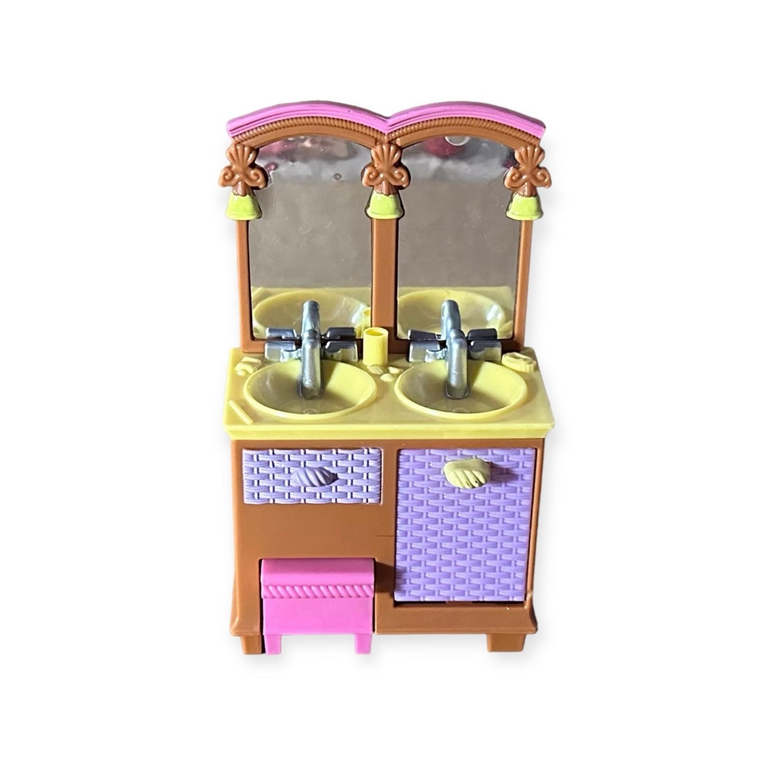 Fisher Price Loving Family Dollhouse Double Sink Vanity Mirror Bathroom House 77