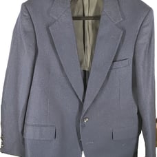 Vtg Oakton Ltd Blazer Sport Coat 100% Worsted Wool Navy Blue Jacket 40R USA Made