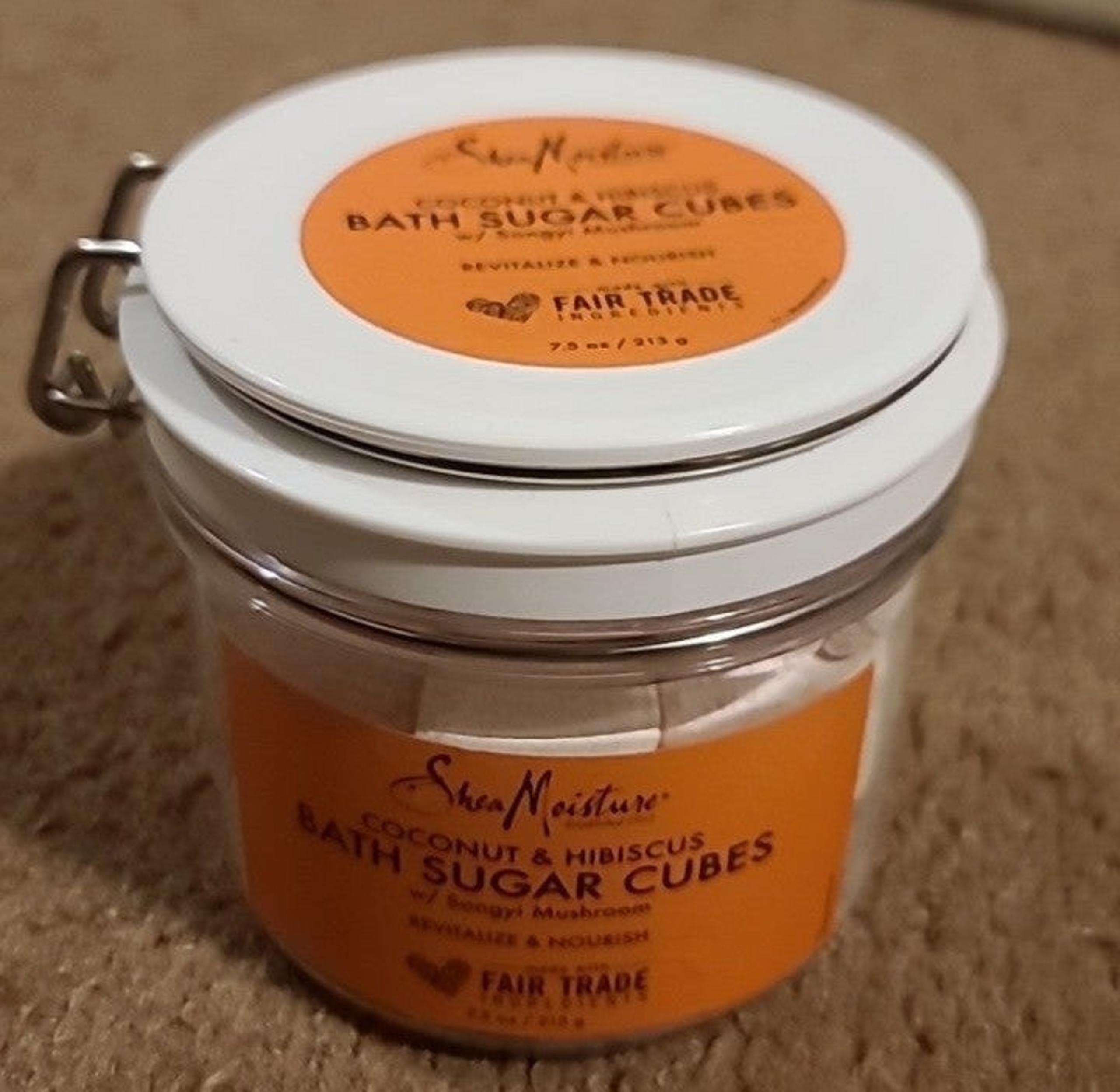 Shea moisture coconut and hibiscus bath sugar cubes