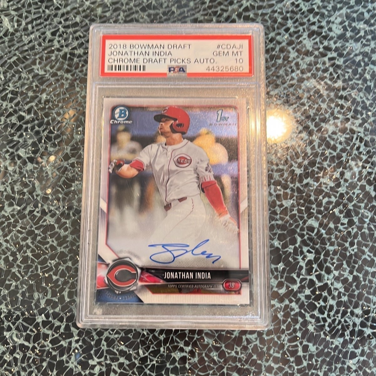 PSA 10 JONATHAN INDIA AUTO 1st 2018 Bowman Chrome Autograph Rookie GEM MINT 10